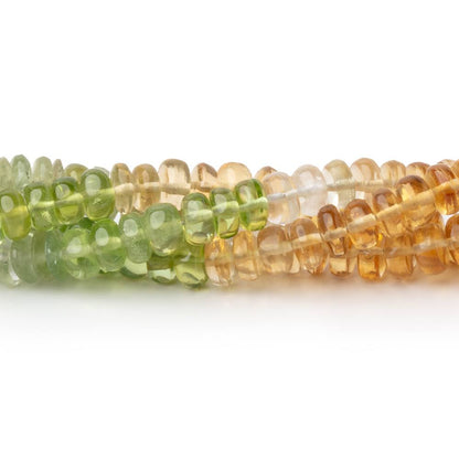 4.5-5mm Multi Gemstone Plain Rondelle Beads 17.5 inch 172 pieces