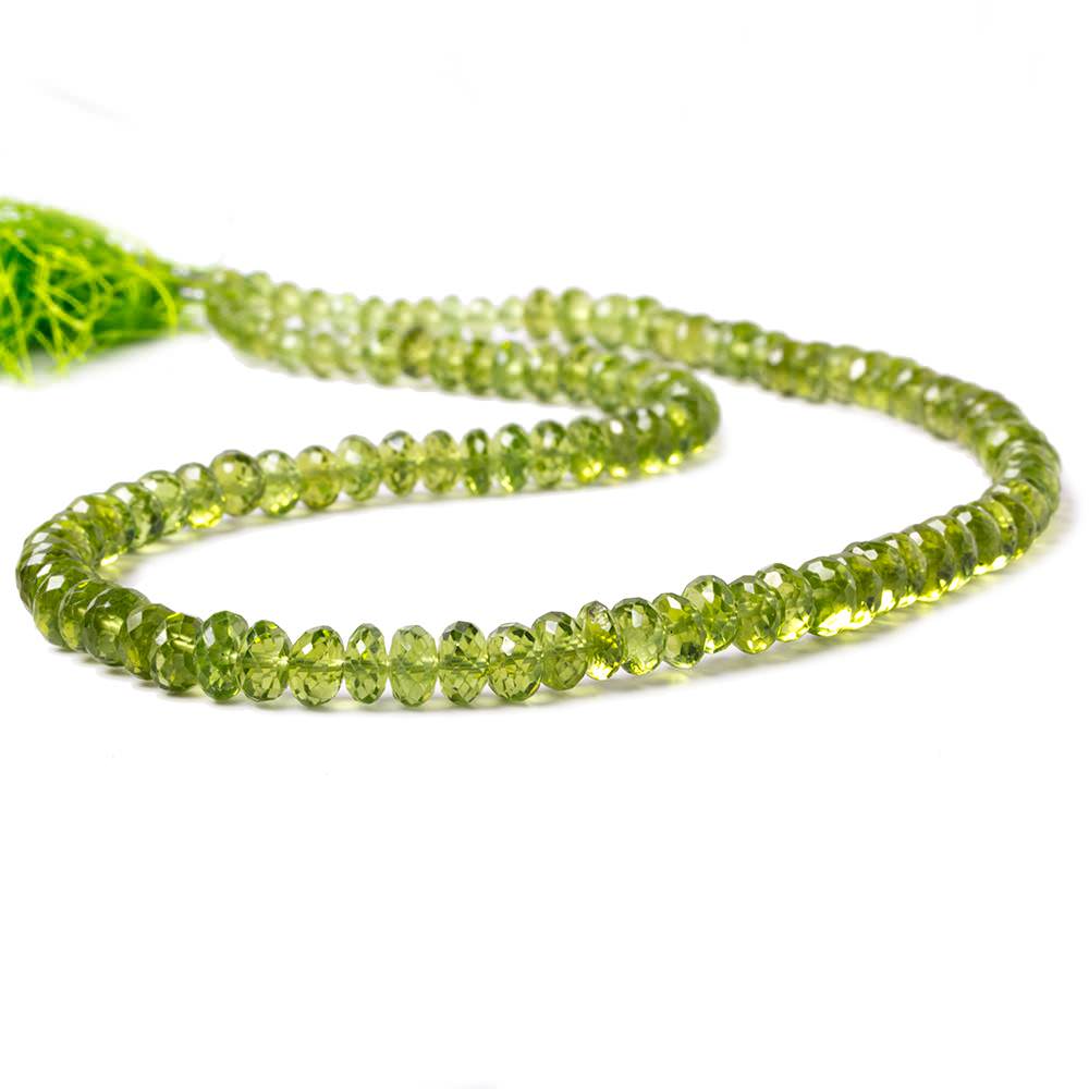 5-5.5mm Peridot Faceted Rondelle Beads 16 inch 116 pieces