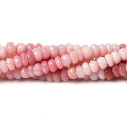 4.5-5mm Pink Peruvian Opal faceted rondelle beads 14.5 inch 119 pieces