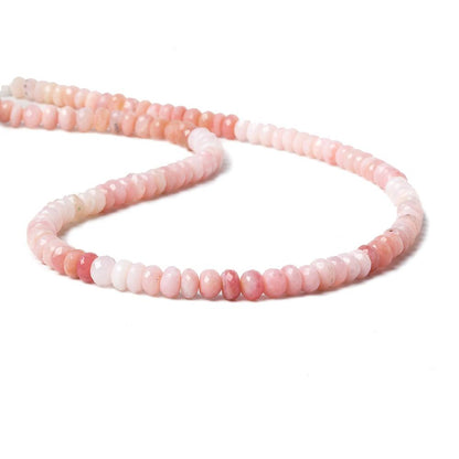 4.5-5mm Pink Peruvian Opal faceted rondelle beads 14.5 inch 119 pieces