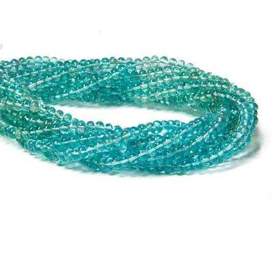 4.5-5mm Poolwater Blue Apatite plain rondelle beads 13 inch 103 pieces