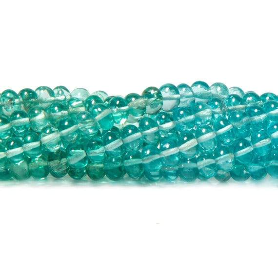 4.5-5mm Poolwater Blue Apatite plain rondelle beads 13 inch 103 pieces