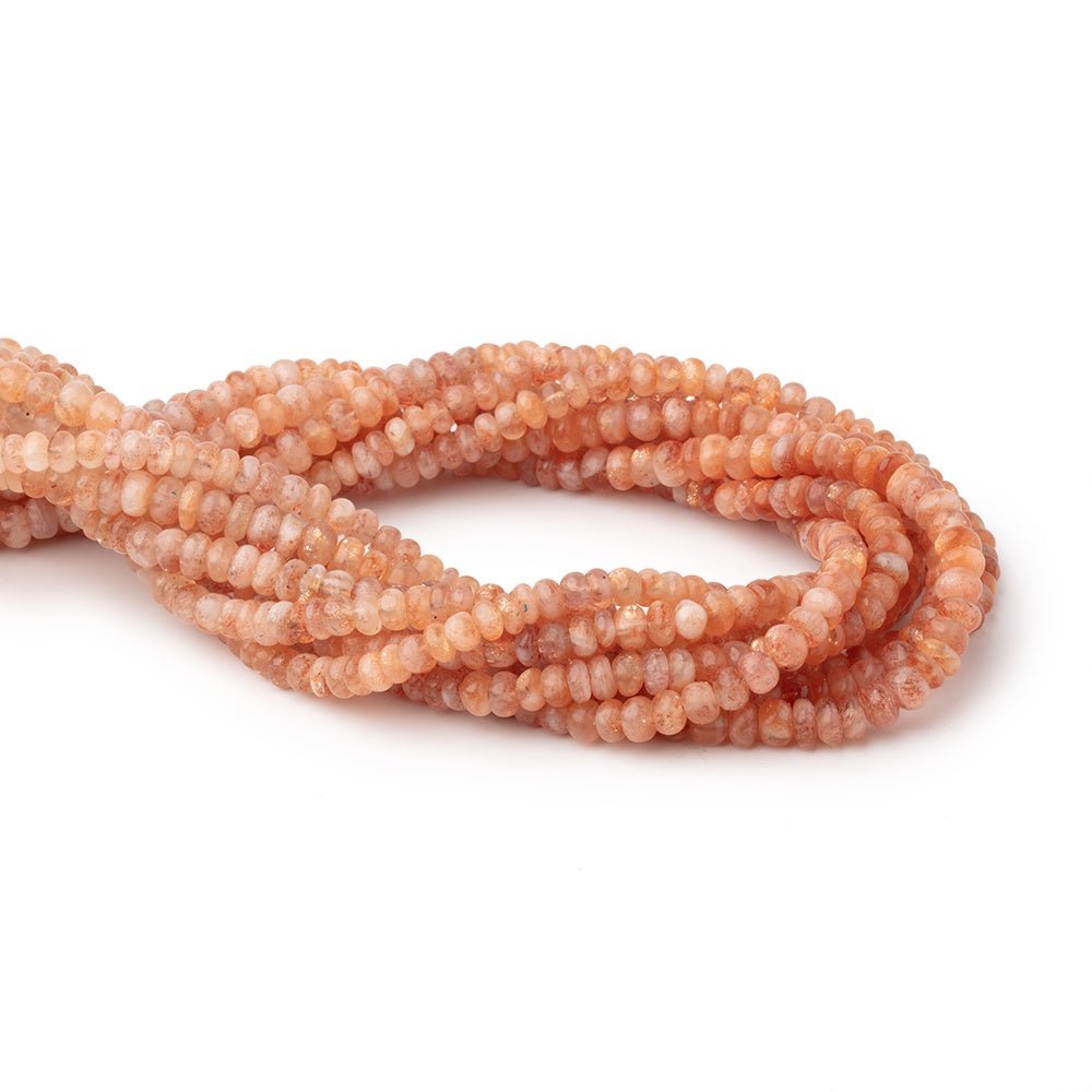 4.5-5mm Sunstone Plain Rondelle Beads 14 inch 112 pieces