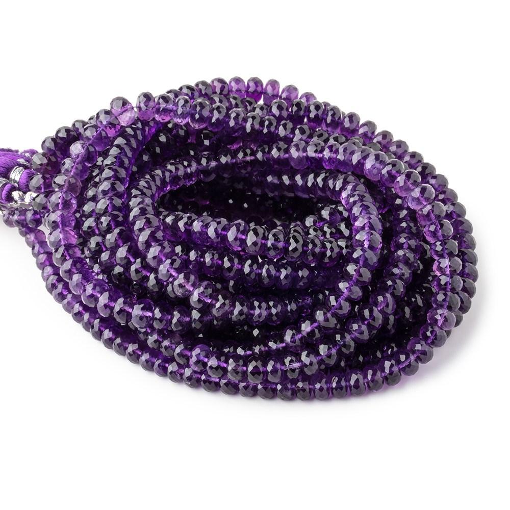 4.5-6.5mm African Amethyst Faceted Rondelle Beads 16 inch 107 pieces