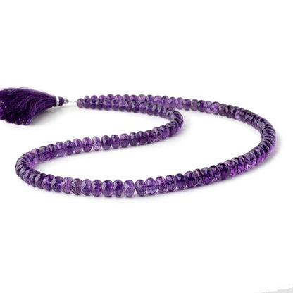 4.5-6.5mm African Amethyst Faceted Rondelle Beads 16 inch 107 pieces