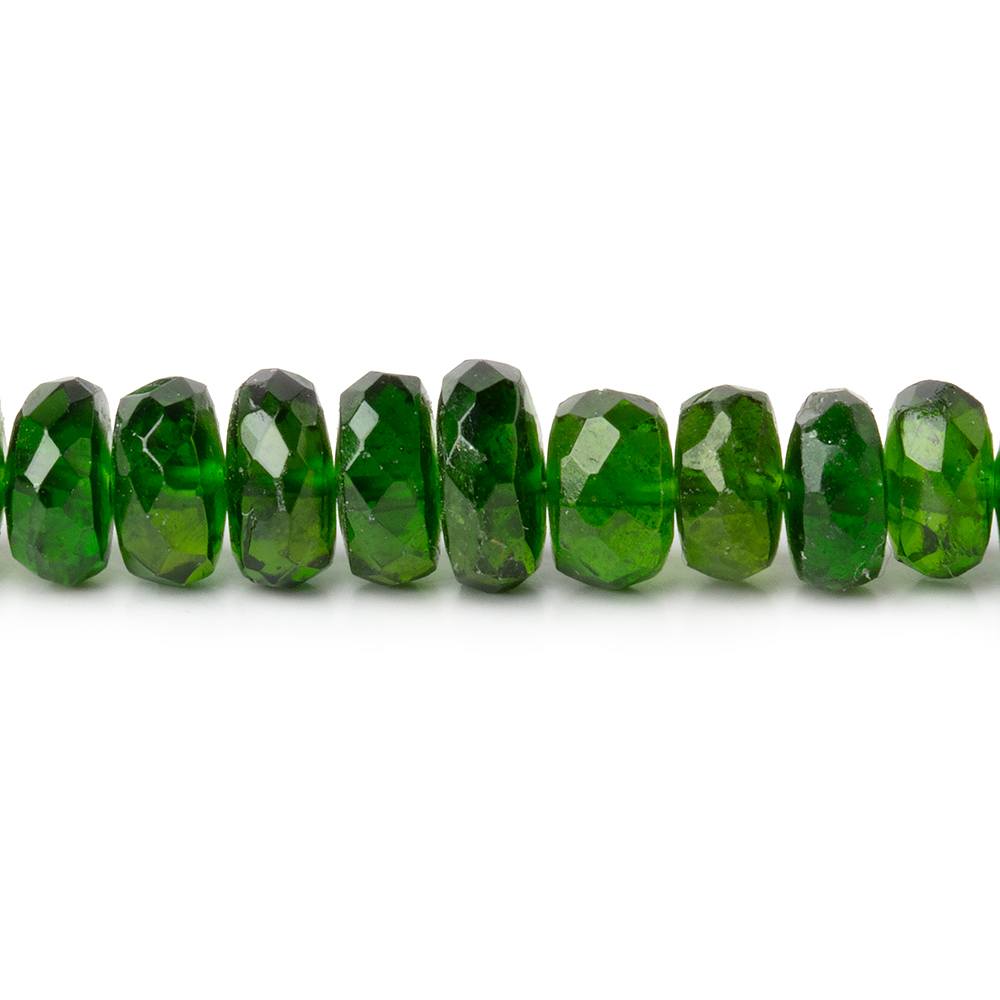 4.5-6.5mm Chrome Diopside Faceted Rondelles 18 inch 167 Beads AA