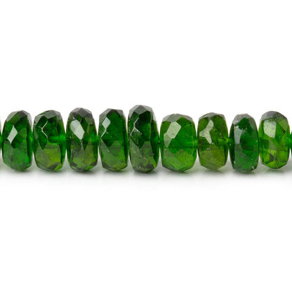 4.5-6.5mm Chrome Diopside Faceted Rondelles 18 inch 167 Beads AA