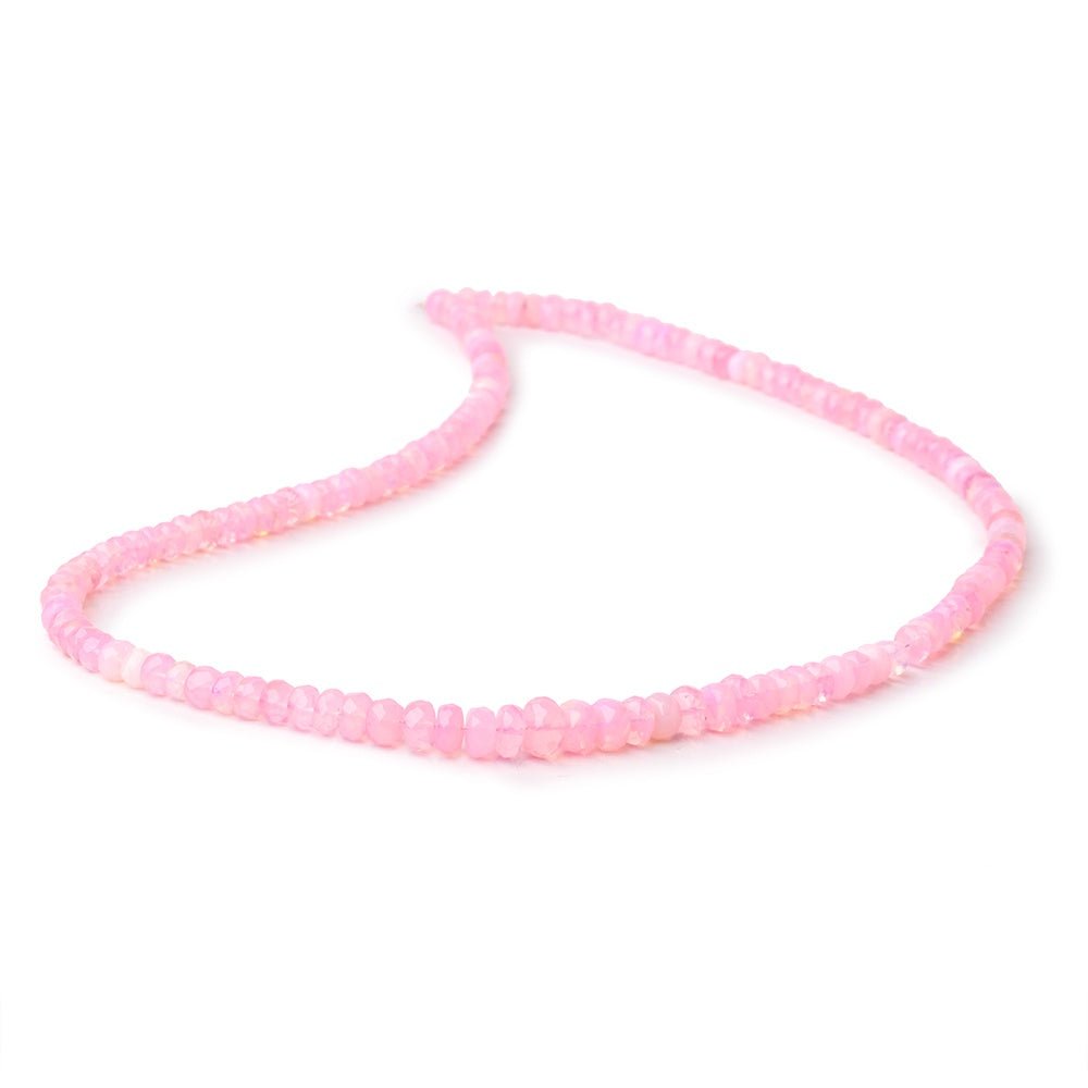 4.5-6.5mm Pink Ethiopian Opal Faceted Rondelle Beads 16 inch 136 pieces AA