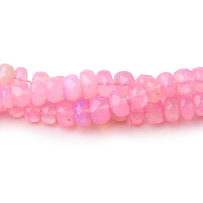 4.5-6.5mm Pink Ethiopian Opal Faceted Rondelle Beads 16 inch 136 pieces AA