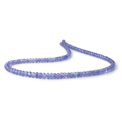 4.5-6.5mm Tanzanite Faceted Rondelle Beads 18 inch 130 pieces AAA