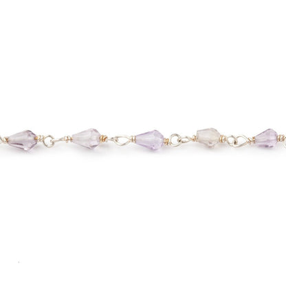 4.5-6mm Ametrine Faceted Tear Drop Beads on Sterling Silver Chain