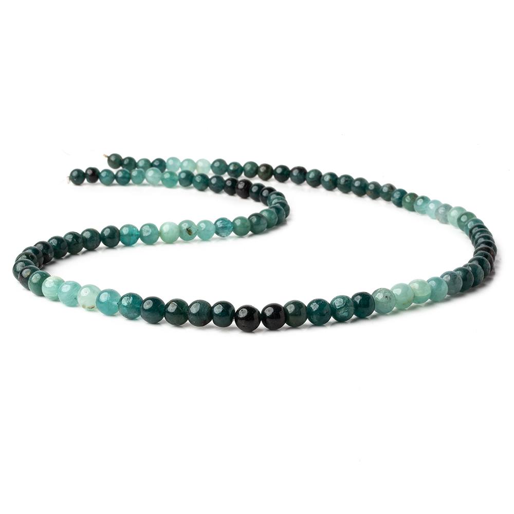 4.5-6mm  Grandidierite plain round beads 18.5 inch 93 beads AA grade