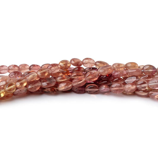4.5-6mm Multi Color Tourmaline Plain Oval Beads 16 inch 81 pieces AA