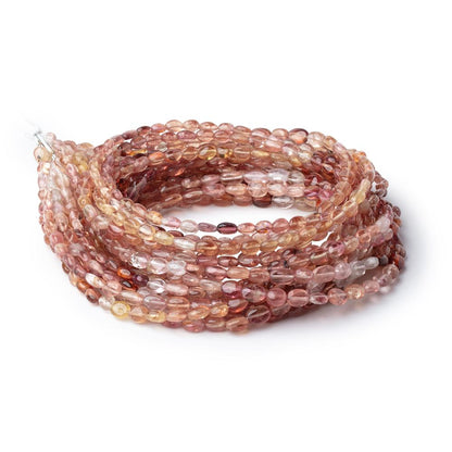 4.5-6mm Multi Color Tourmaline Plain Oval Beads 16 inch 81 pieces AA