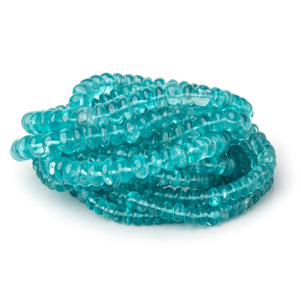 4.5-7.5mm Pool Blue Apatite Plain Rondelle Beads 18 inch 132 pieces AA