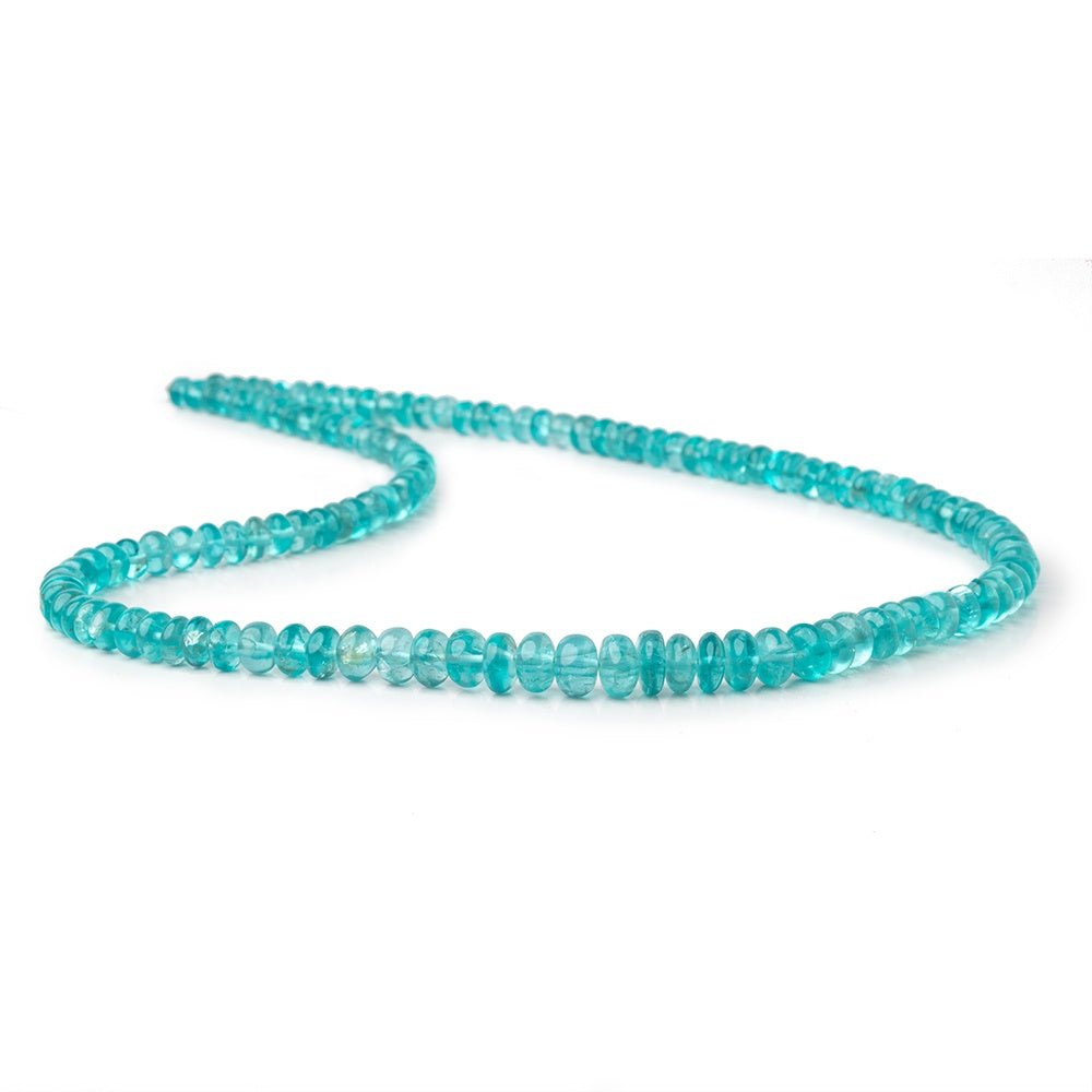 4.5-7.5mm Pool Blue Apatite Plain Rondelle Beads 18 inch 132 pieces AA