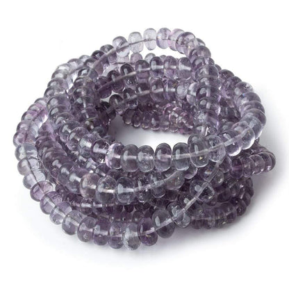 4.5-7.5mm Shaded Purple Fluorite plain rondelle beads 18 inch 130 pieces