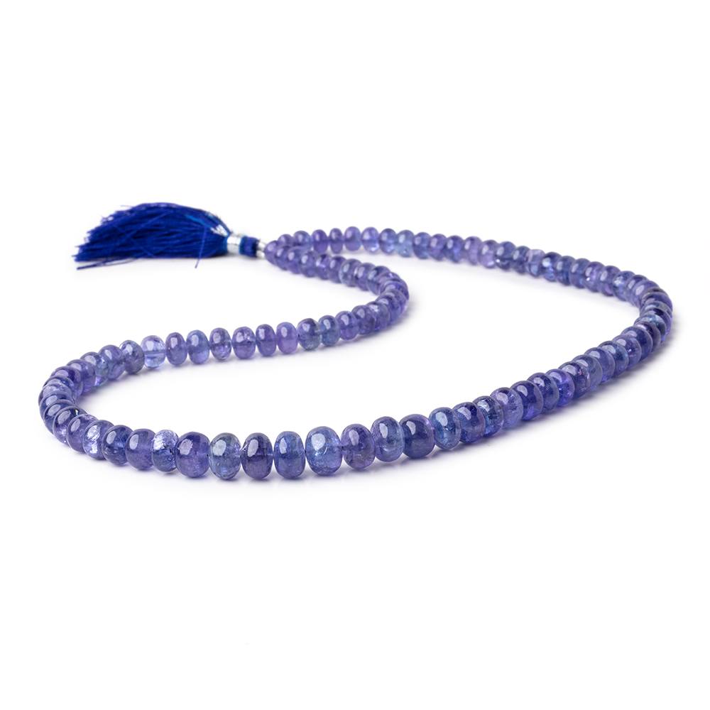 4.5-8.5mm Tanzanite Plain Rondelle Beads 16 inch 90 pieces AAA