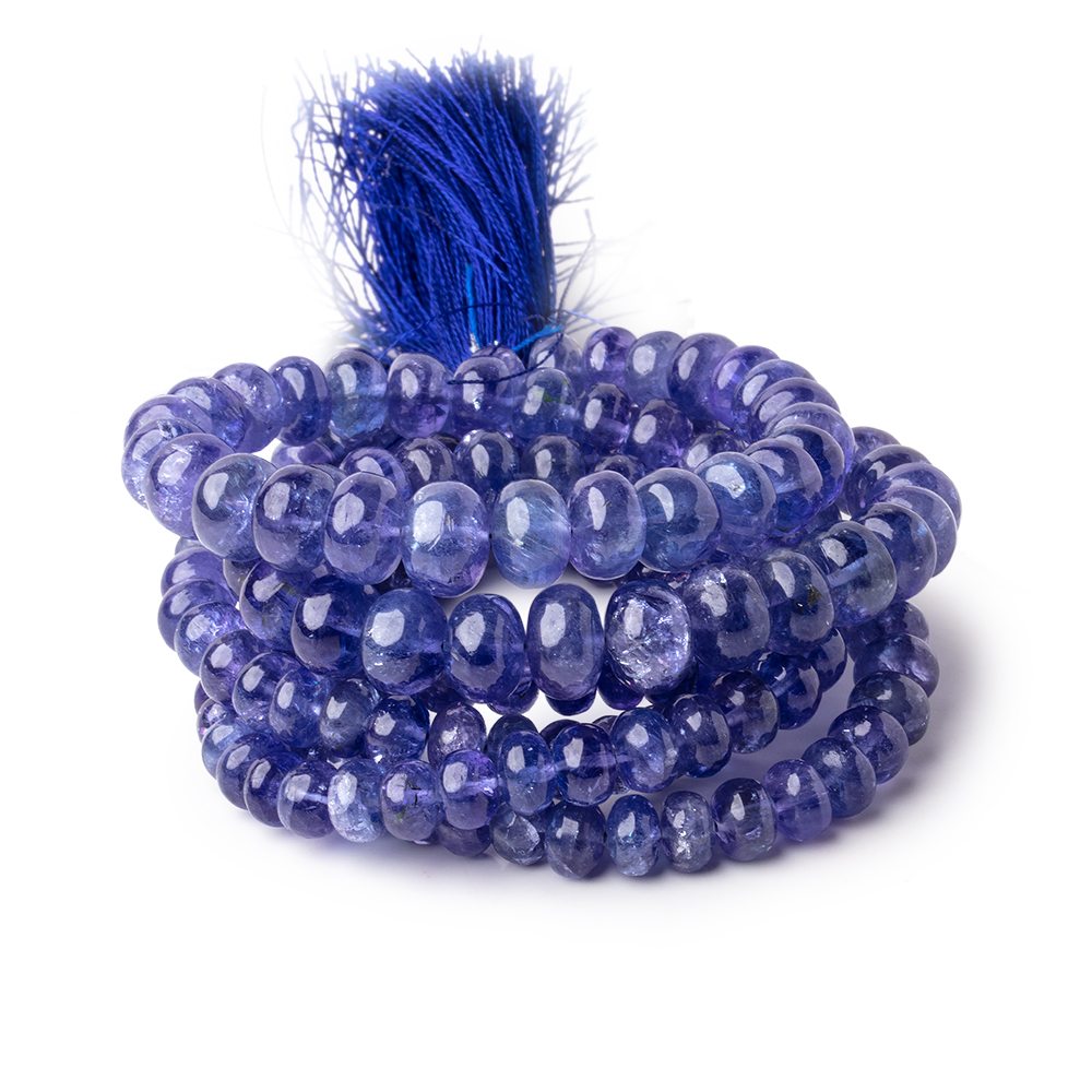 4.5-8.5mm Tanzanite Plain Rondelle Beads 16 inch 90 pieces AAA