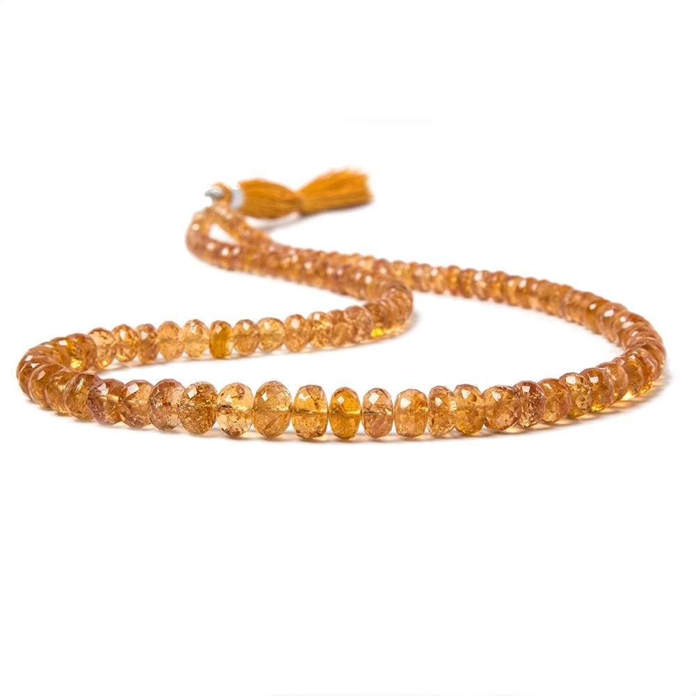4.5-8mm Imperial Topaz faceted rondelle beads 18 inches 140 pieces A
