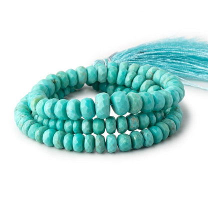 4-7mm Turquoise Faceted Rondelle Beads 15 inch 116 pieces A