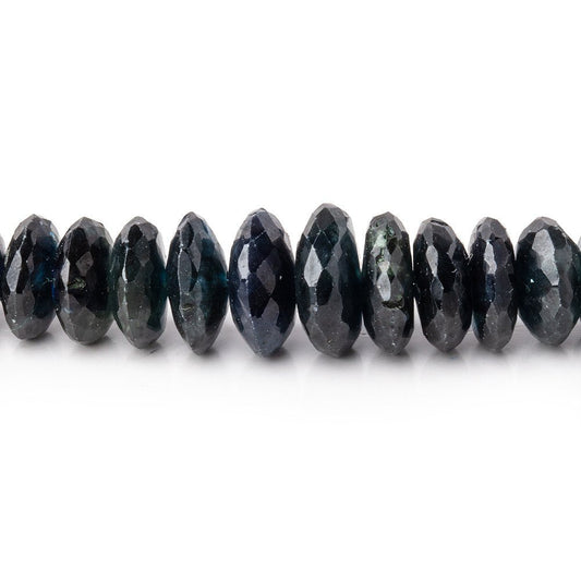 4.5-9mm Blue Sapphire German Faceted Rondelle Beads 16 inch 145 pieces