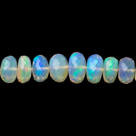 4.5 - 9mm Cream Ethiopian Opal Faceted Rondelle Beads 110 pieces AAA Grade