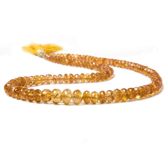 4.5-9mm Imperial Topaz faceted rondelle beads 18 inches 121 pieces A