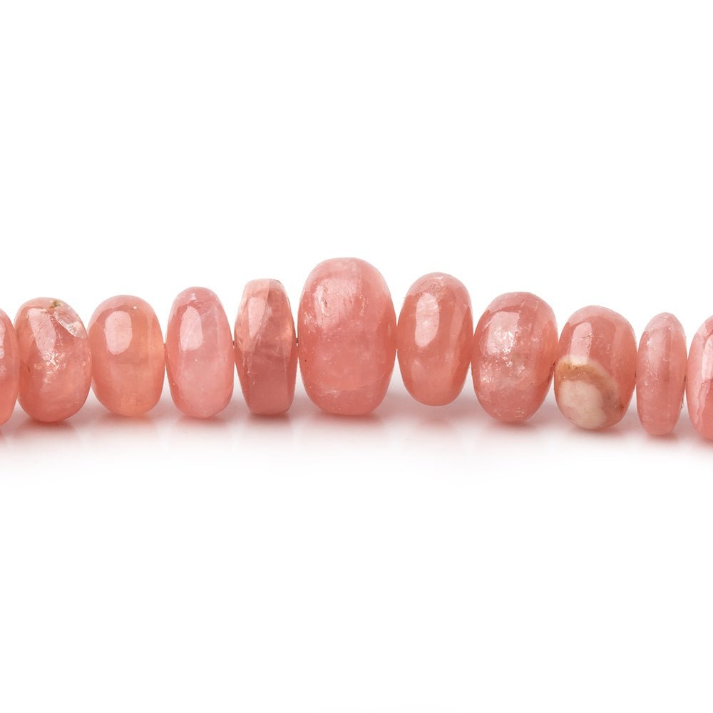 4.5-9mm Rhodochrosite Plain Rondelles 18 inch 138 beads AA
