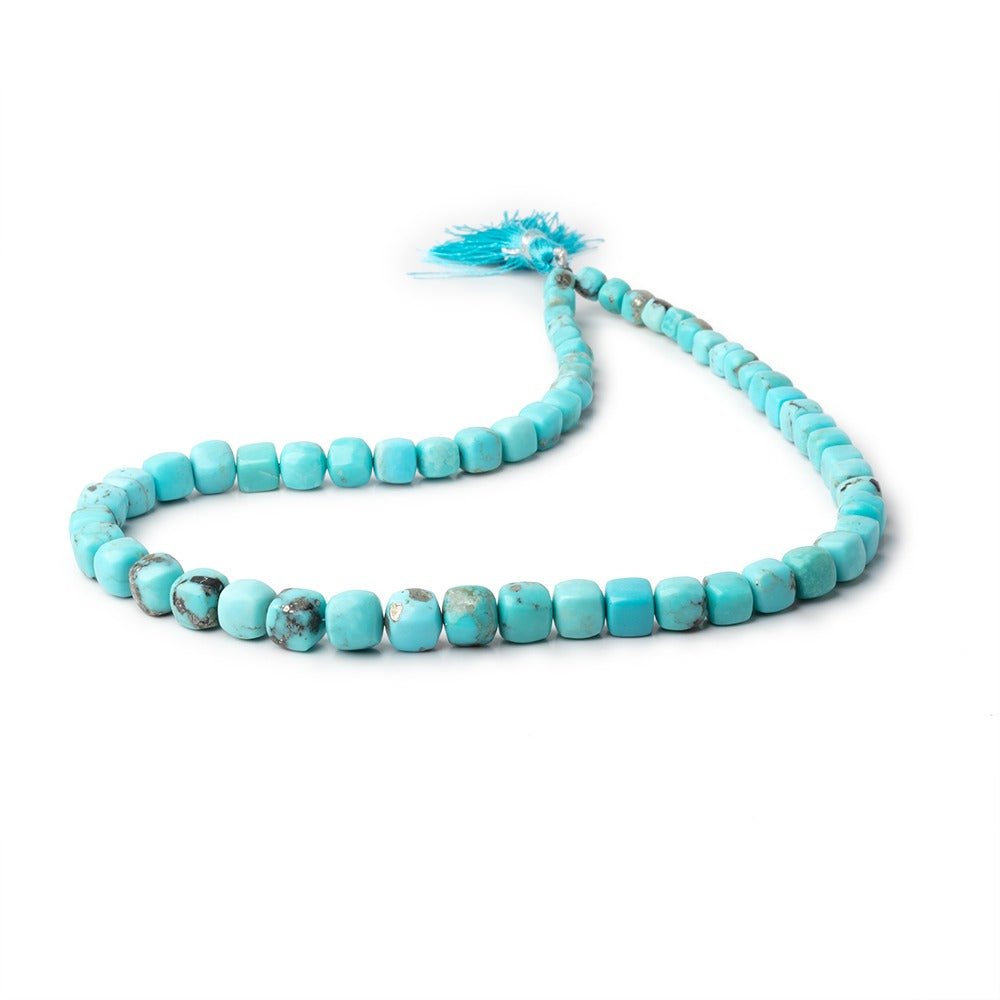 4.5-9mm Sleeping Beauty Turquoise Plain Cubes 16 inch 60 Beads AAA