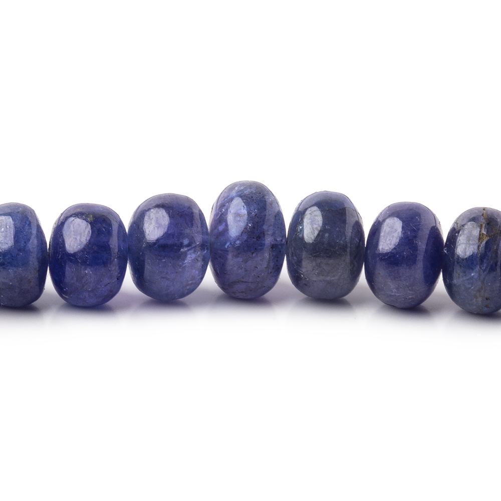 4.5-9mm Tanzanite Plain Rondelle Beads 18 inch 106 pieces AA