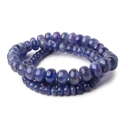 4.5-9mm Tanzanite Plain Rondelle Beads 18 inch 106 pieces AA