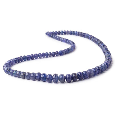 4.5-9mm Tanzanite Plain Rondelle Beads 18 inch 106 pieces AA