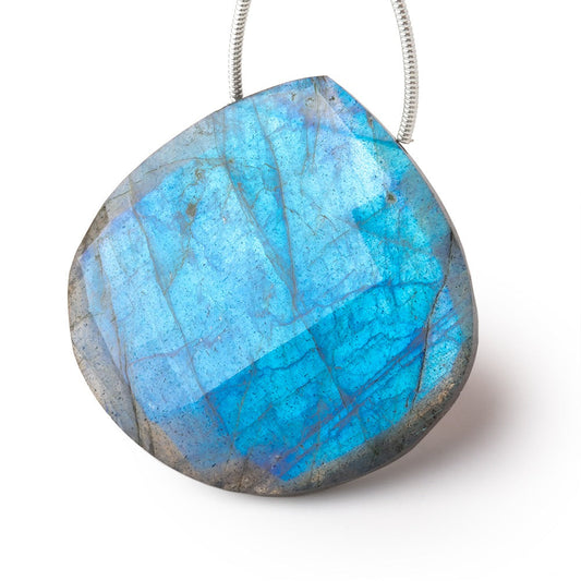 35mm Labradorite Faceted Heart Focal 1 piece