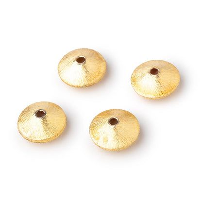 14mm Brushed Disc Bead Set of 4