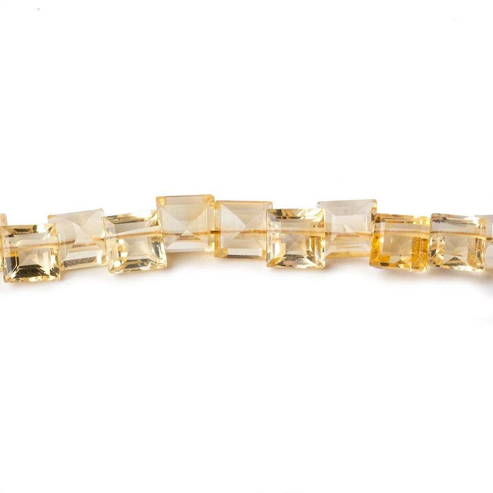4.5- 5mm Citrine Emerald Cut Square Pavilion faceted Beads 12 inch 72 pieces