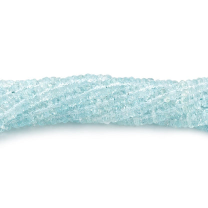 4.5mm Aquamarine Faceted Heishi Beads 15 inch 300 pieces AA