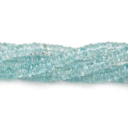 4.5mm Aquamarine Faceted Heishi 15 inch 220 beads AAA