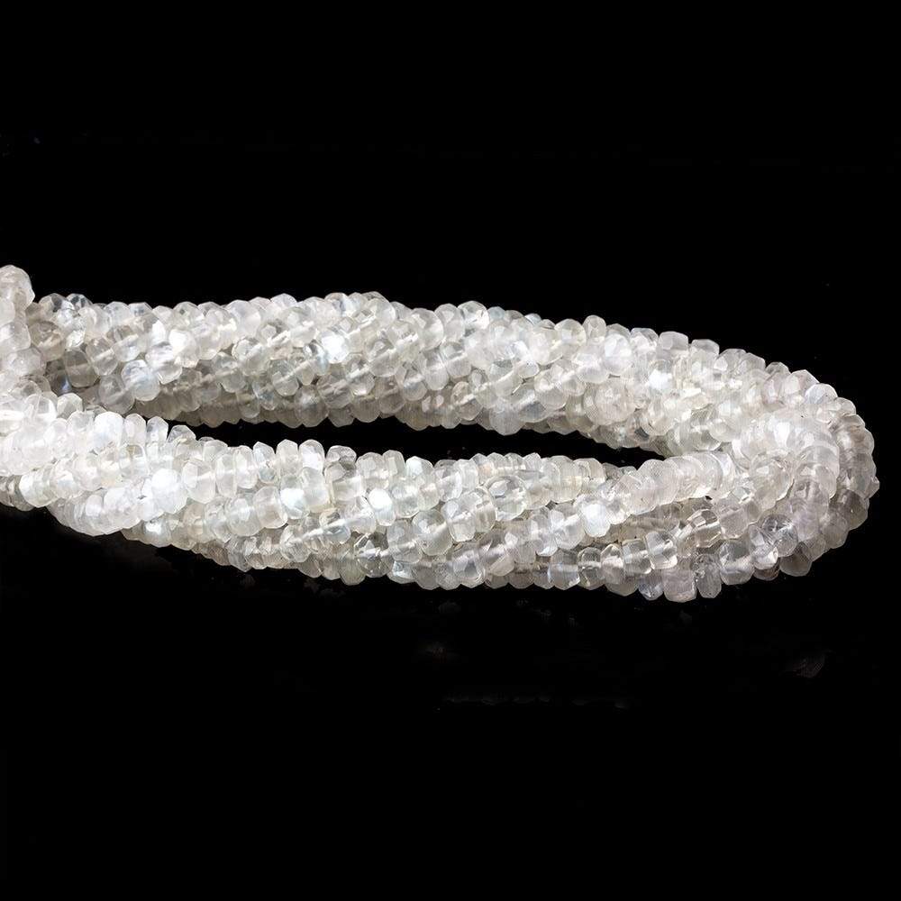 4.5mm Ceylon Moonstone Faceted Rondelle Beads 14 inches 130 pieces