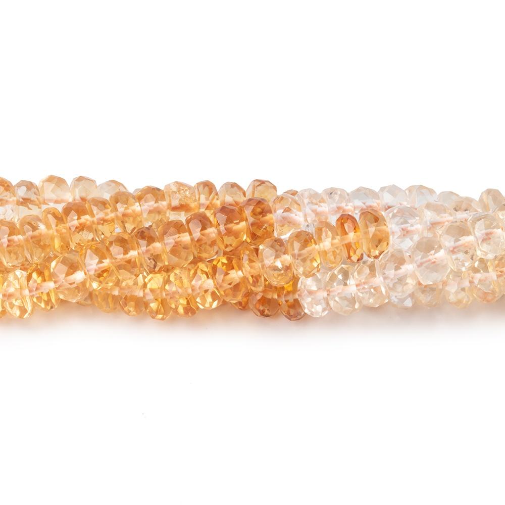6mm Citrine Faceted Rondelle Beads 14.5 inch 102 pieces