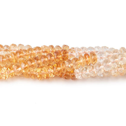 6mm Citrine Faceted Rondelle Beads 14.5 inch 102 pieces