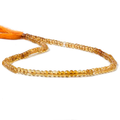 5.5mm Citrine plain rondelle beads 14 inch 92 pieces AA
