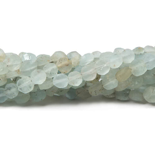 4.5mm Frosted Multi Beryl plain coin beads 12.5 inch 75 pieces