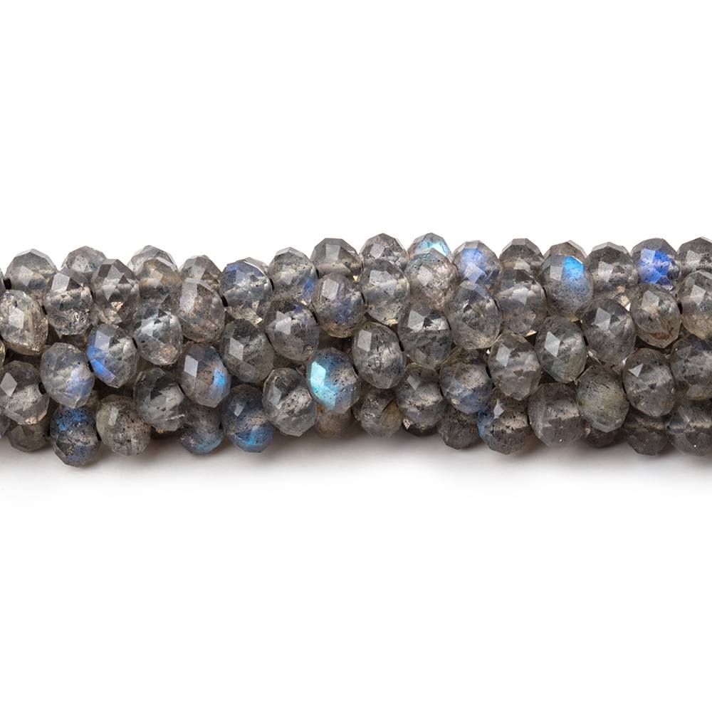 4.5mm Labradorite Micro Faceted Rondelle Beads 12.5 inch 102 pieces AA