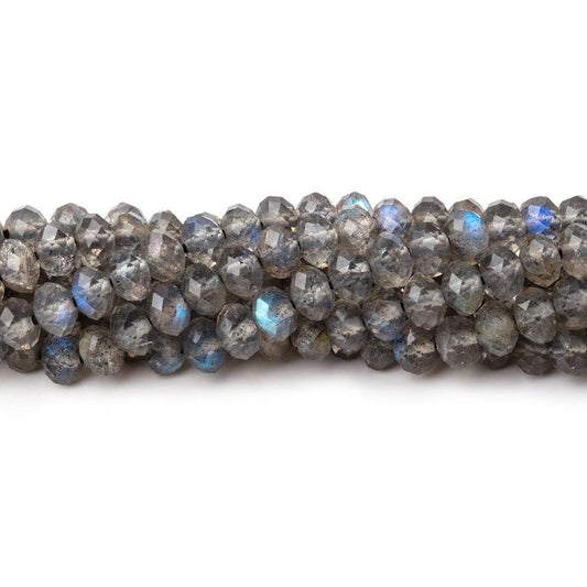 4.5mm Labradorite Micro Faceted Rondelle Beads 12.5 inch 102 pieces AA