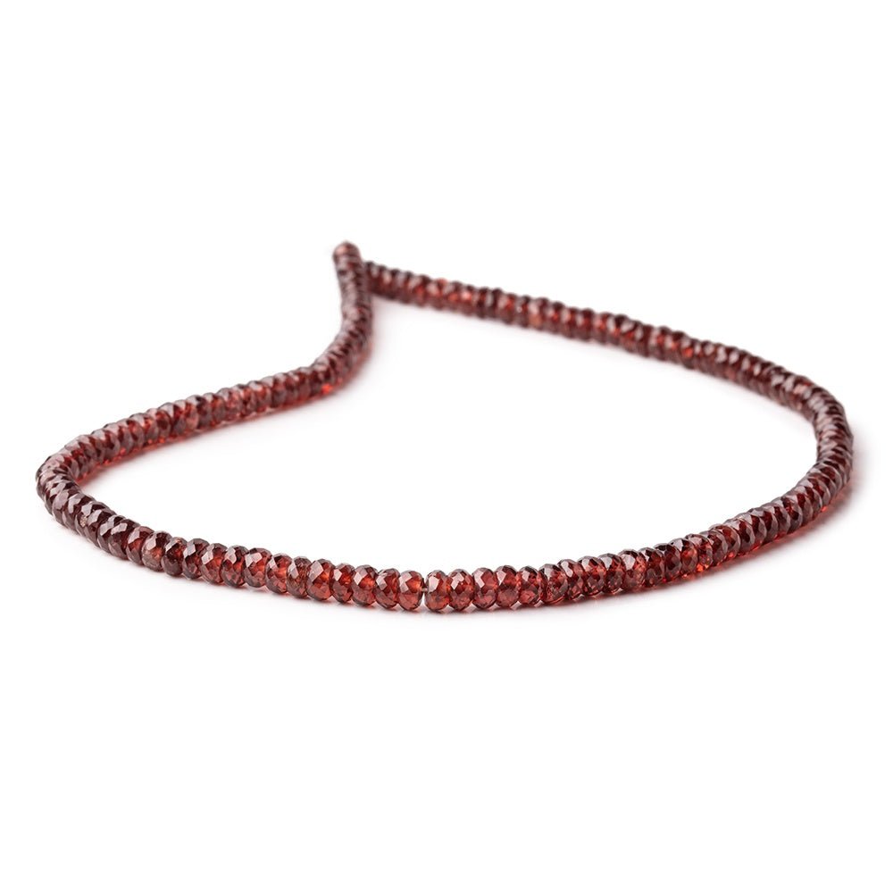 4.5mm Mozambique Garnet Faceted Rondelle Beads 12.75 inch 130 pieces
