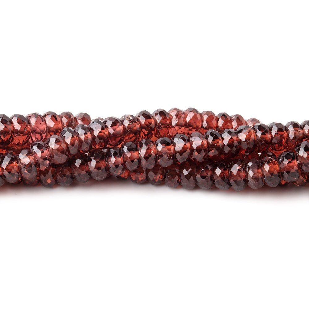 4.5mm Mozambique Garnet Faceted Rondelle Beads 12.75 inch 130 pieces