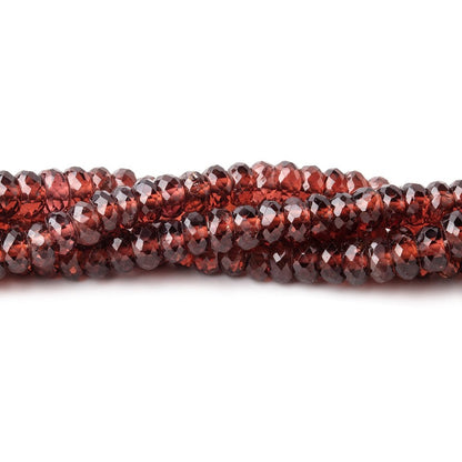 4.5mm Mozambique Garnet Faceted Rondelle Beads 12.75 inch 130 pieces