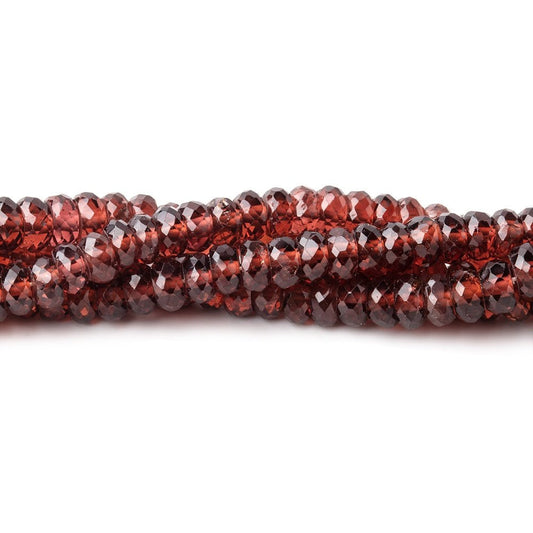 4.5mm Mozambique Garnet Faceted Rondelle Beads 12.75 inch 130 pieces