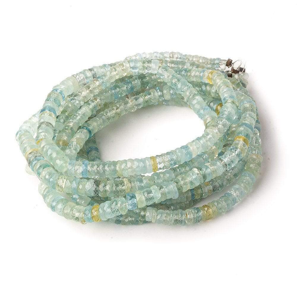 4.5mm Multi Color Beryl Faceted Hishi 15 inch 220 beads AAA